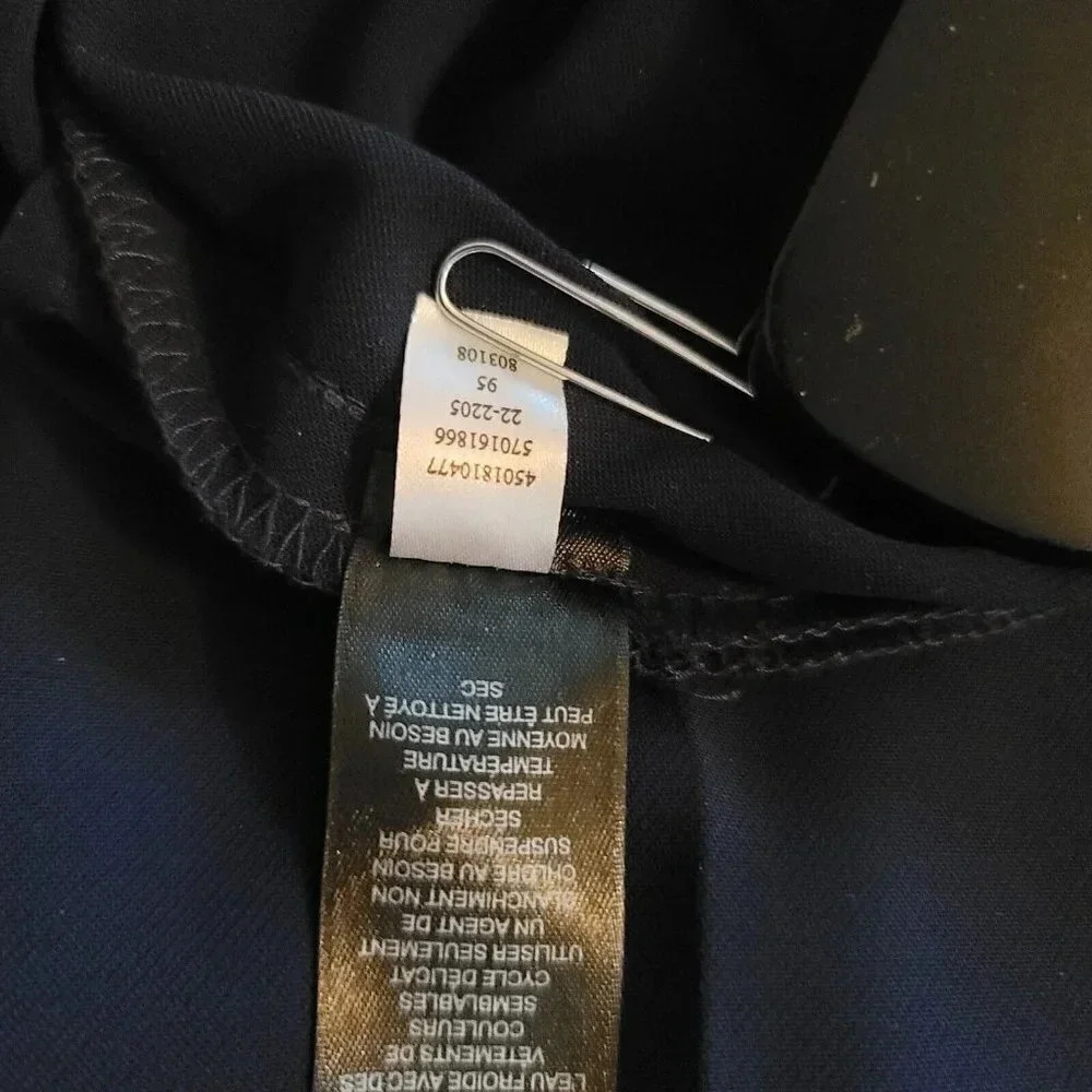 White House Black Market Pants Womens 4R Black Wide Leg Trouser Blue Classic Y2k - Picture 11 of 13